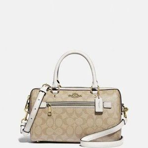 New Coach Rowan Satchel in Signature Canvas with Matching Wristlet